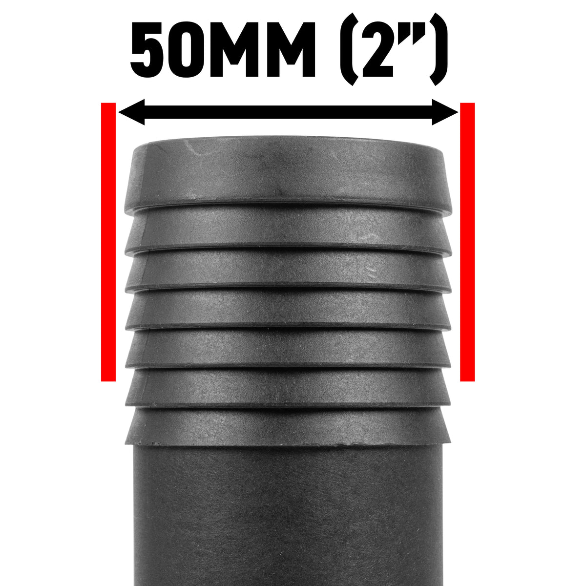 IBC 6″ Top Cap Kit with 50mm Barbed Straight Connector