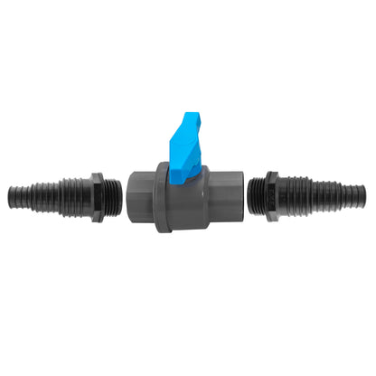 1″ BSP Valve Kit – Two Stepped 20/25/32mm Pond Hose Tails