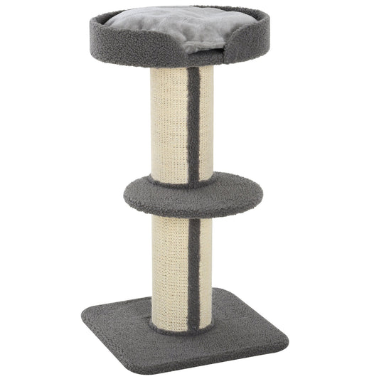 PawHut 91cm Cat Tree Scratching Posts, Grey