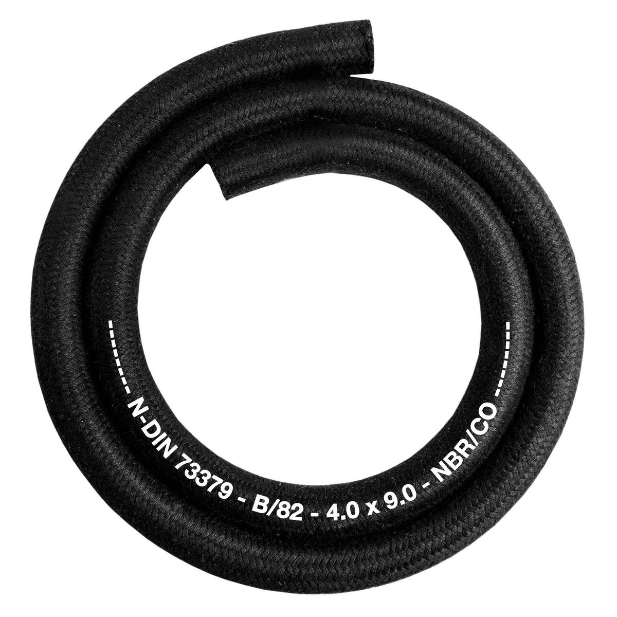 4mm Braided Rubber Fuel Hose – 1m or 50m Coil