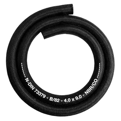 4mm Braided Rubber Fuel Hose – 1m or 50m Coil