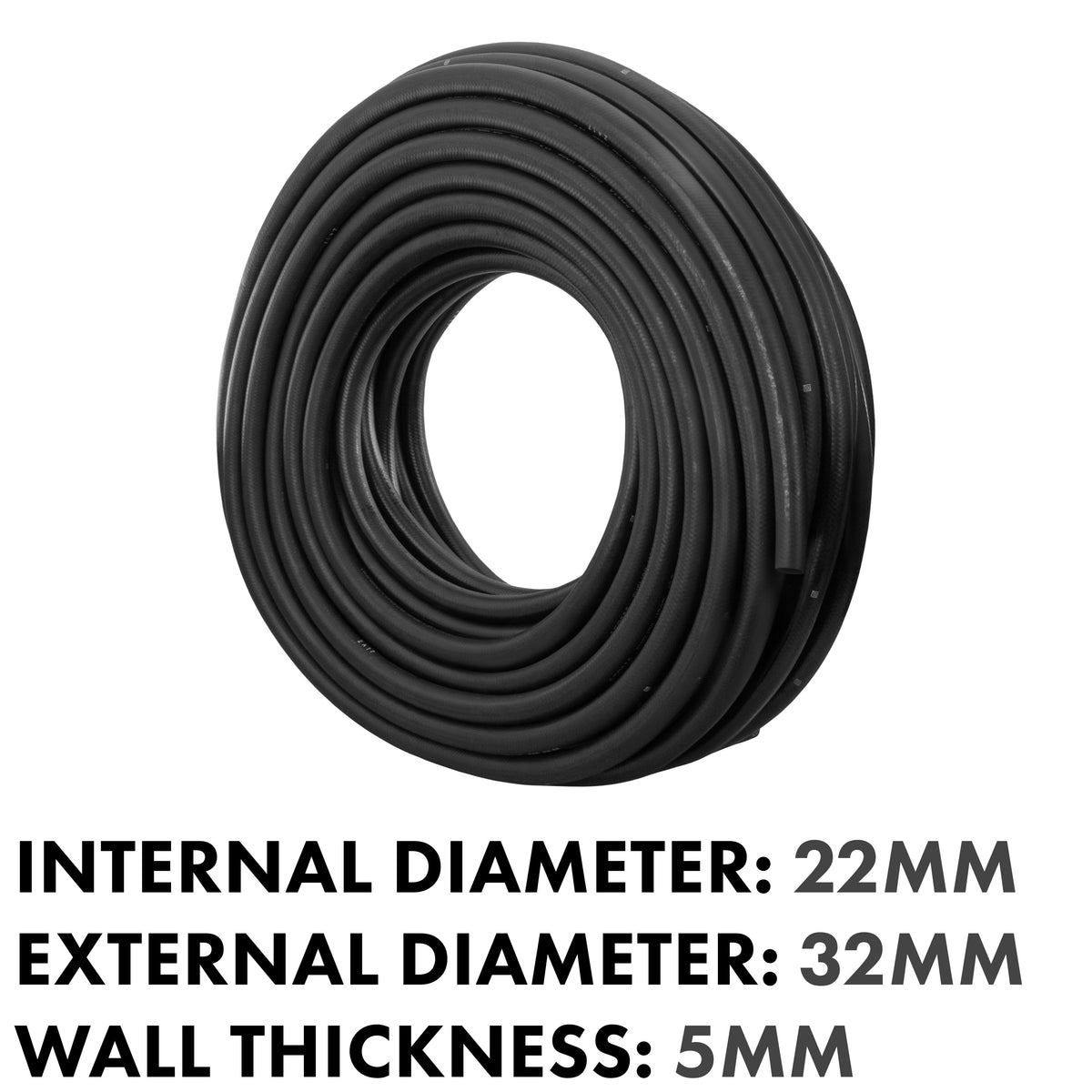 SAE J30 R6 Fuel Hose – 22mm ID / 32mm OD, 1m or 50m
