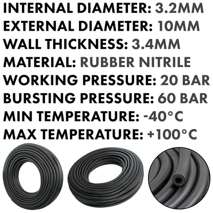 3.2mm Rubber Reinforced J30 R6 Fuel Hose