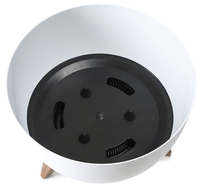 Roma Bowl Plant Pot with Legs, Insert and Drainage Hole (White)