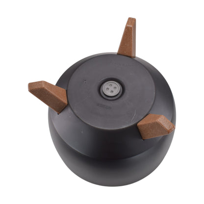 Roma Bowl Plant Pot with Legs, Insert and Drainage Hole (Black)