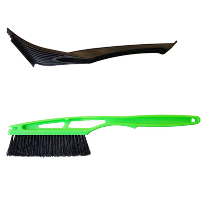 2-in-1 Snow Brush & Ice Scraper – Green Handle