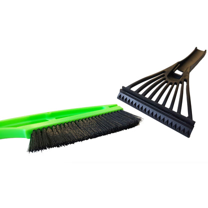 2-in-1 Snow Brush & Ice Scraper – Green Handle