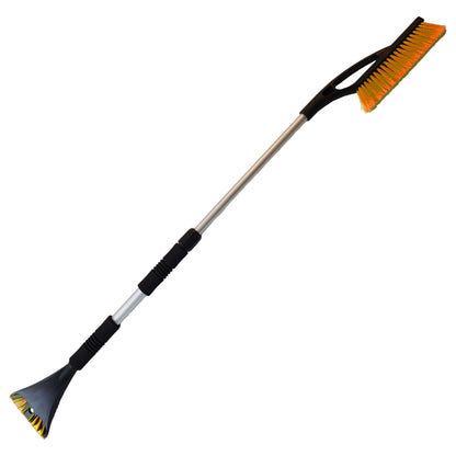 Telescopic Snow Brush and Ice Scraper (Orange)