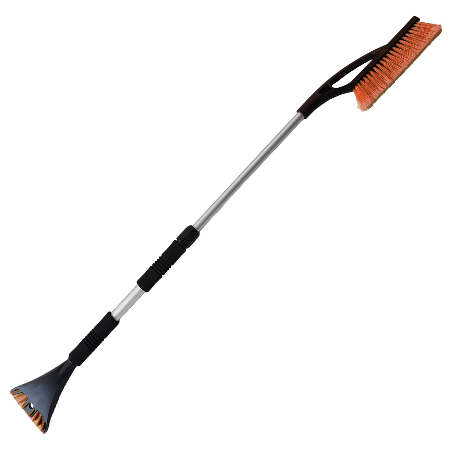 Telescopic Snow Brush and Ice Scraper (Orange)