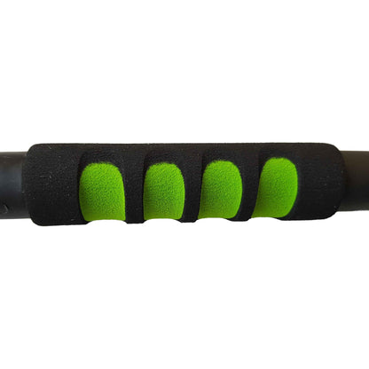 2-in-1 Snow Brush & Ice Scraper with Foam Grip – Black/Lime