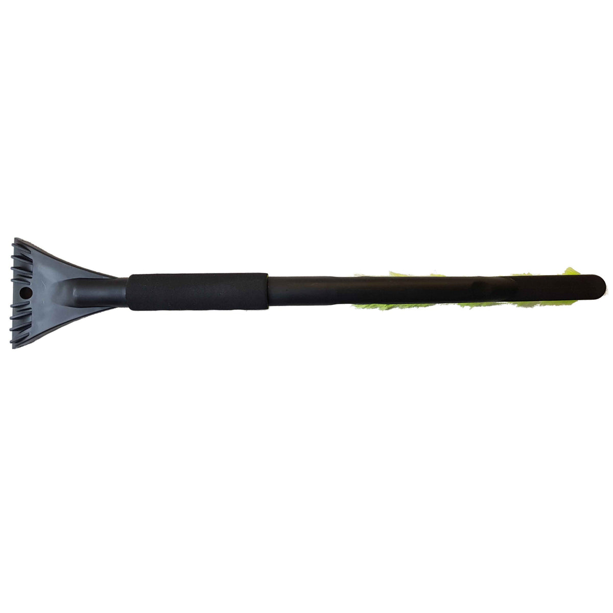 2-in-1 Snow Brush & Ice Scraper with Foam Grip – Black/Lime