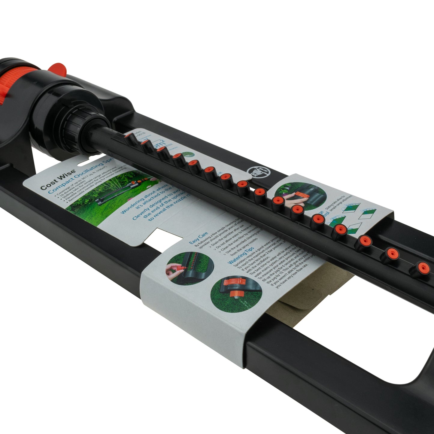 Oscillating Bar Sprinkler (Black/Orange)