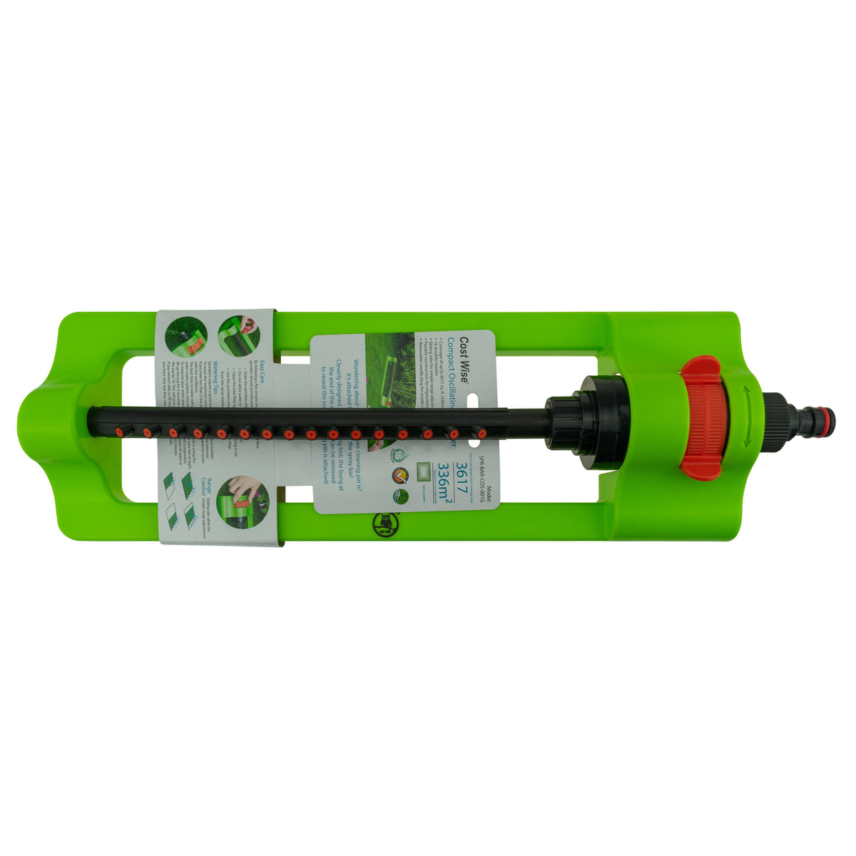 Cost Wise Green Oscillating Sprinkler with Cleaning Needle