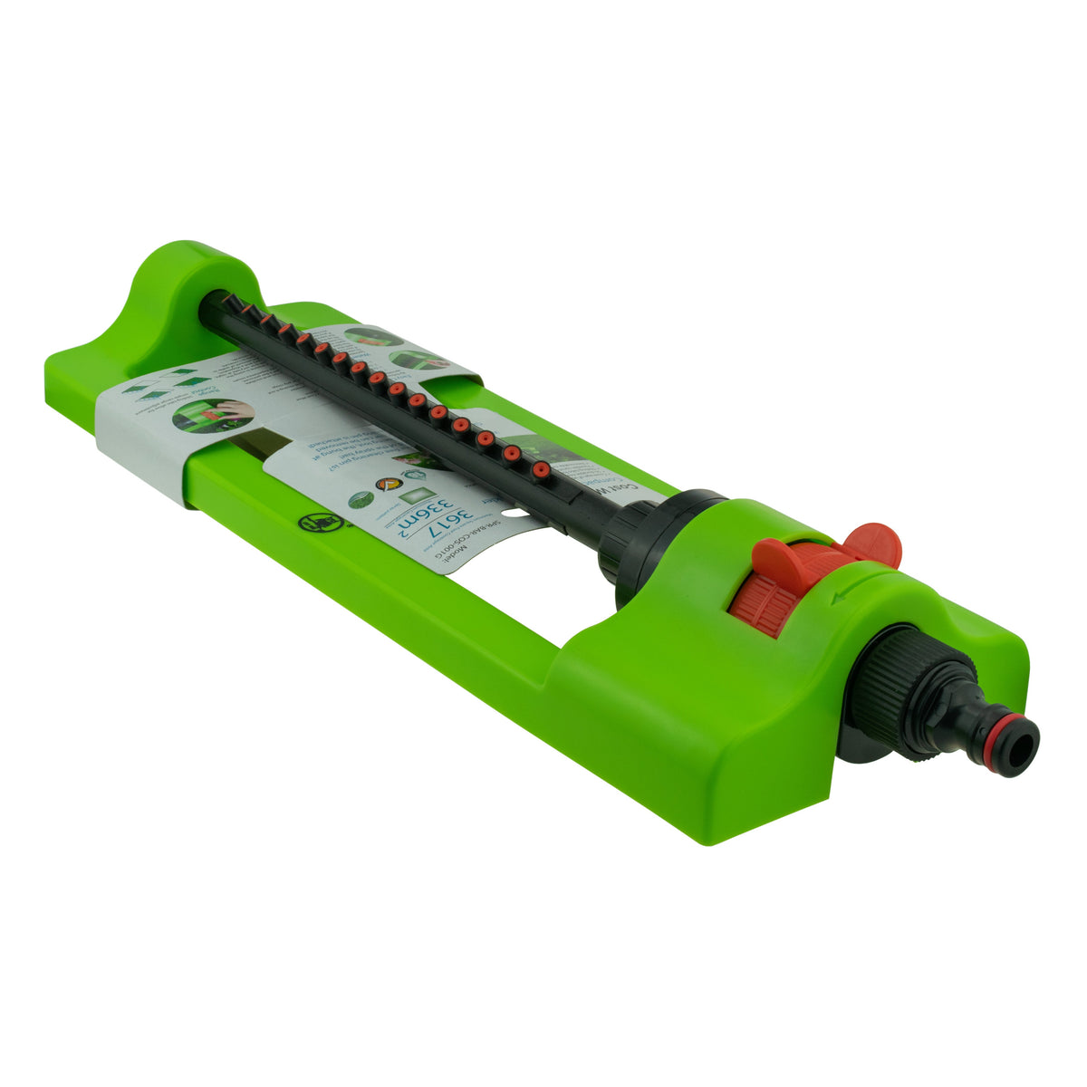 Green Oscillating Bar Sprinkler – Adjustable Range