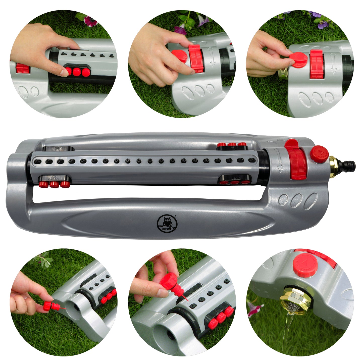 Metal Turbo Oscillating Bar Sprinkler