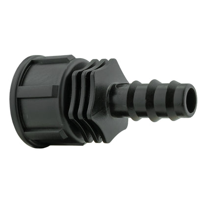4-Way Valved Splitter Lime with Two Quick Connect, 4mm Barb and 16mm Barb Outlet
