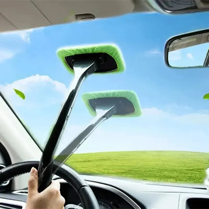 Car Windshield Cleaning Tool Long Handle Interior Glass Cleaner Brush