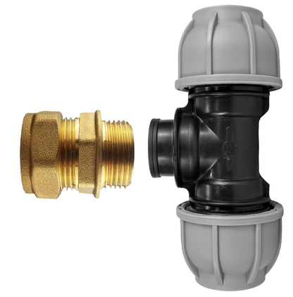 20mm MDPE to 15mm Copper Compression Tee Kit