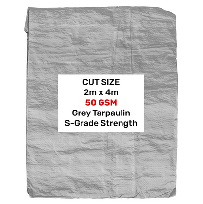 Gray 50gsm Tarpaulin 2m x 4m