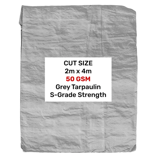 Gray 50gsm Tarpaulin 2m x 4m