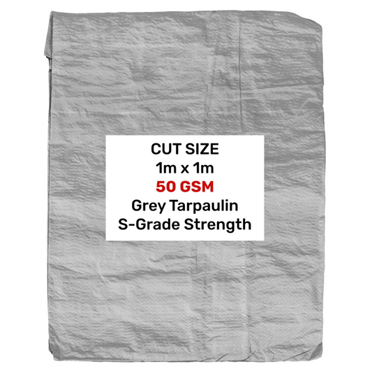 Gray 50gsm Tarpaulin 1m x 1m