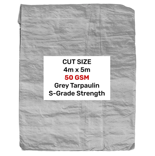 Gray 50gsm Tarpaulin 4m x 5m