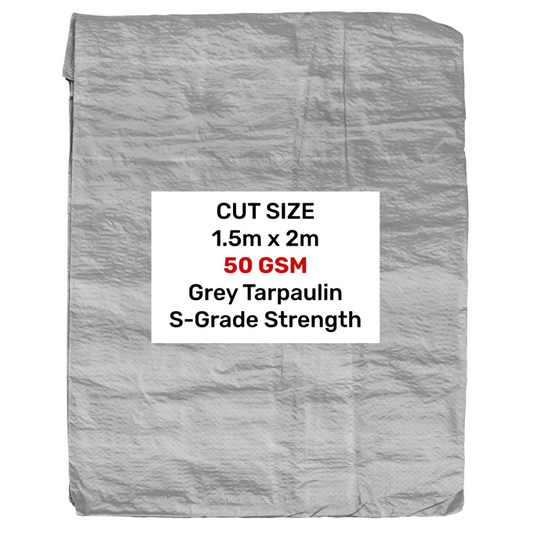 Gray 50gsm Tarpaulin 1.5m x 2m