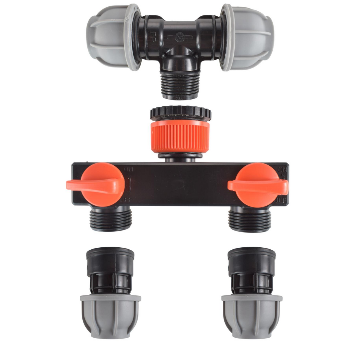 20mm MDPE 2-Way Manifold Kit – Tee Inlet