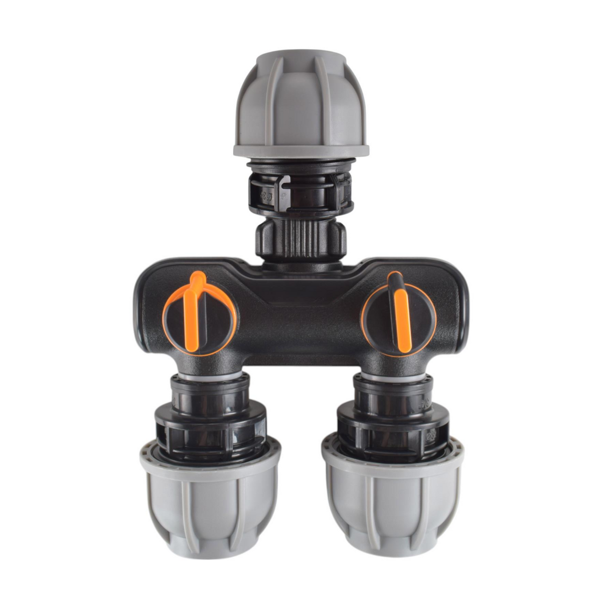25mm MDPE 2-Way Manifold Kit – Straight inlet