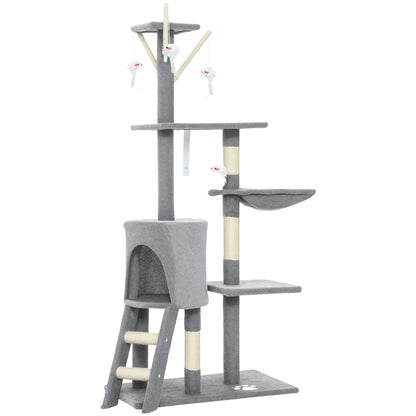 PawHut Multi-Level Cat Tower, 134cm