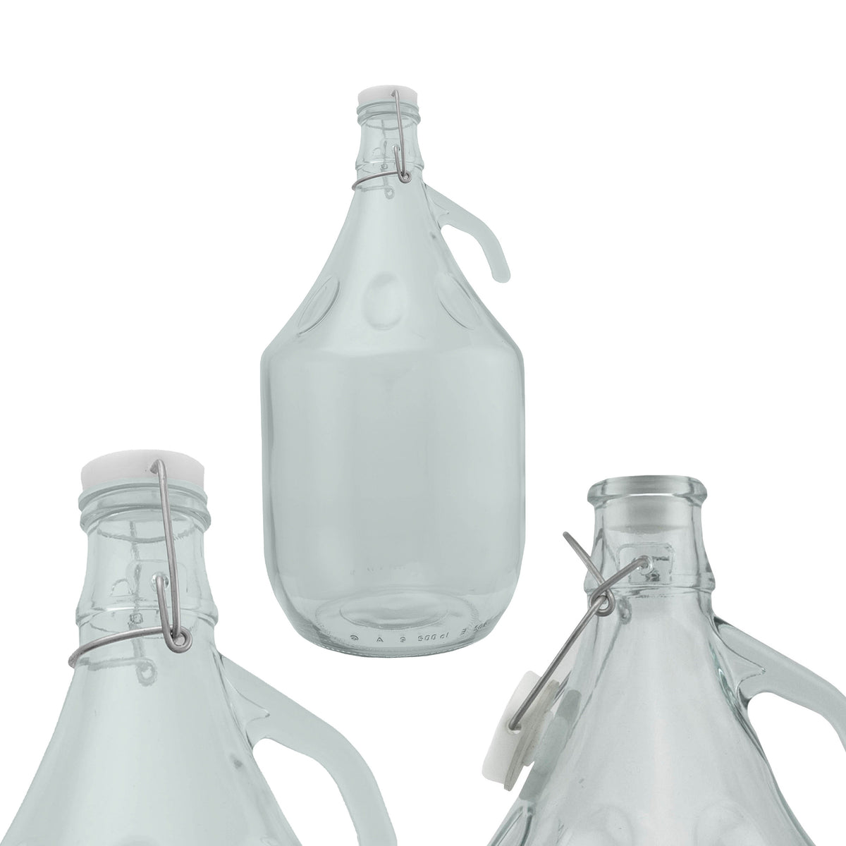 5L Glass Demijohn with Swing-Top Cap