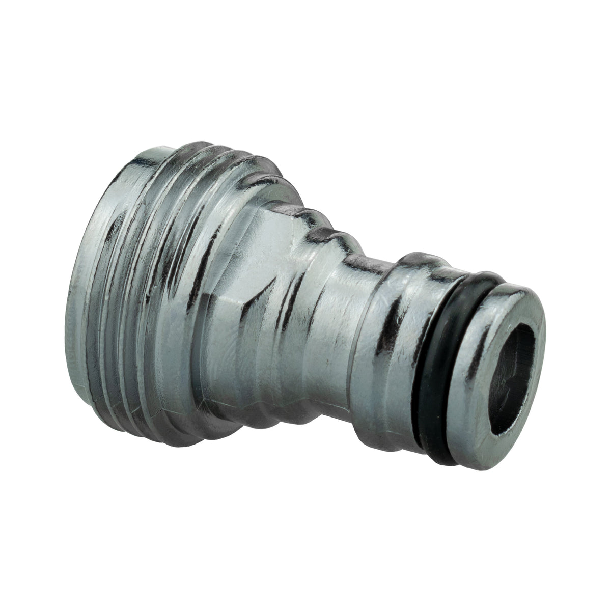 ¾″ BSP Male to Male Snap-On Tap Adapter – Nickel Brass; product design shown.