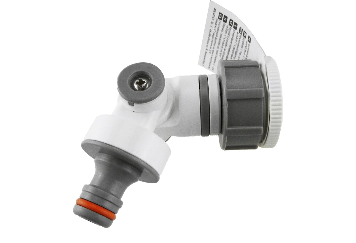 White Line Angled Tap Connector – 1″ / ¾″ BSP Female