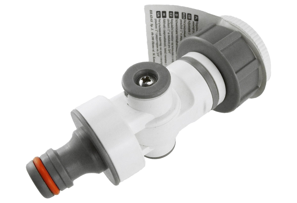 White Line Angled Tap Connector – 1″ / ¾″ BSP Female
