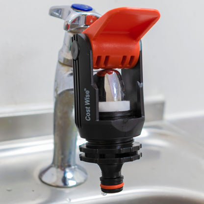 CostWise Kitchen Tap to Hose Adapter – Orange Lever Clamp