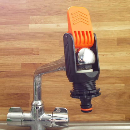 Bradas Kitchen Tap to Hose Adapter – Orange Lever Clamp