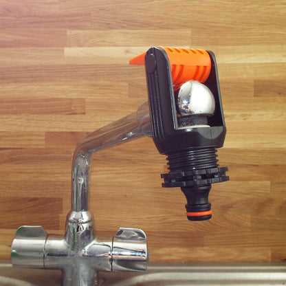 Bradas Kitchen Tap to Hose Adapter – Orange Lever Clamp