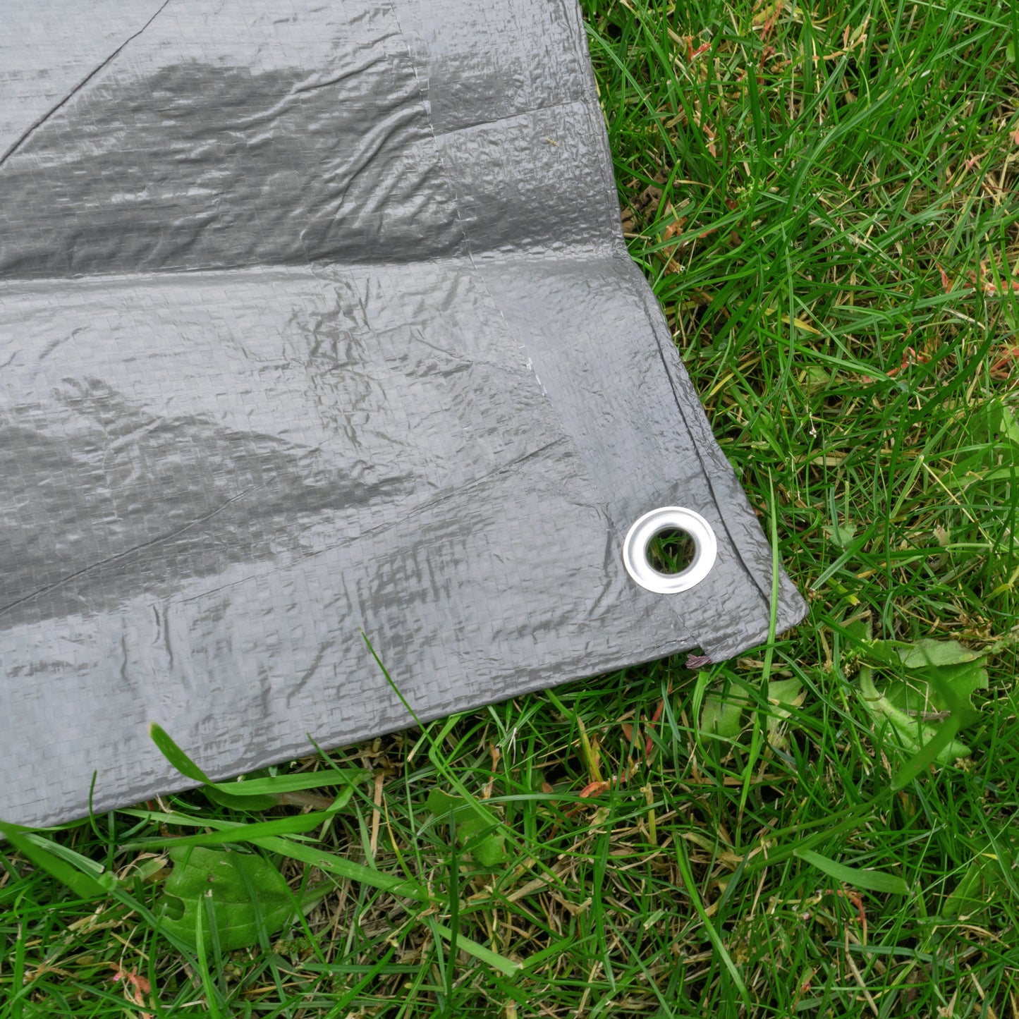 Gray 50gsm Tarpaulin 3m x 3m