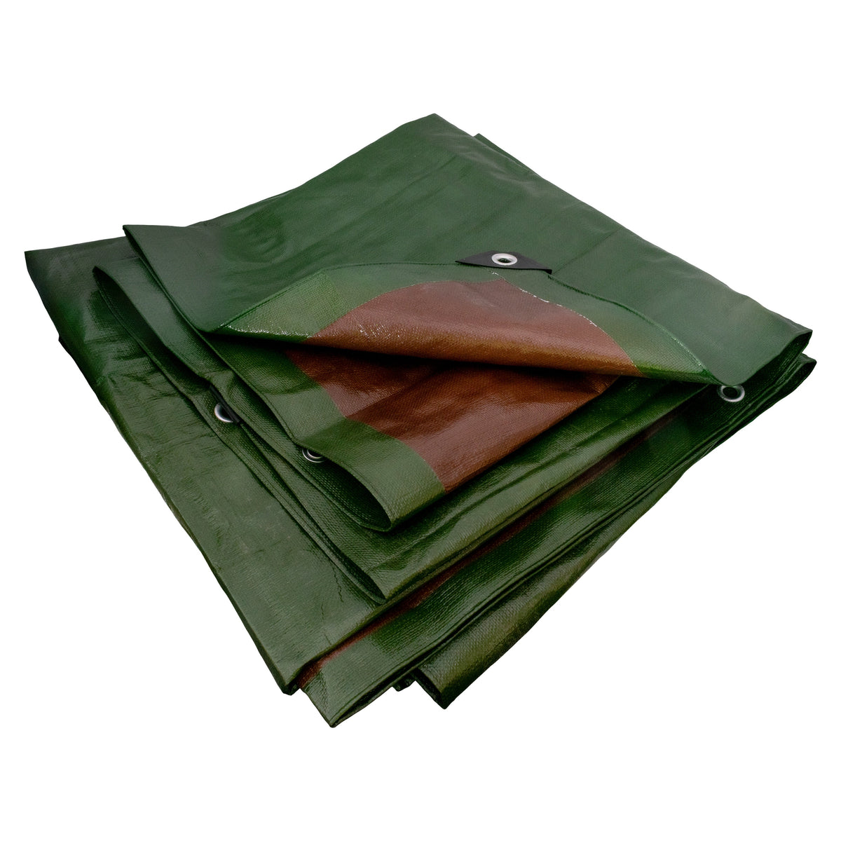 200gsm Green/Brown L-Grade Tarpaulin – 8m × 12m