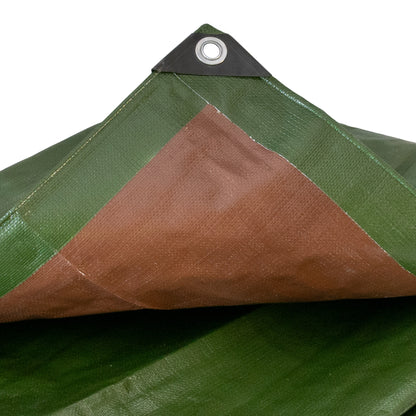 200gsm Green/Brown L-Grade Tarpaulin – 8m × 12m