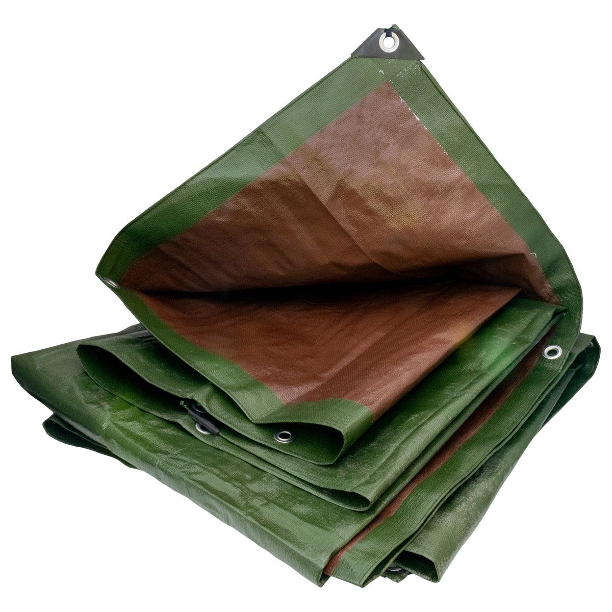 200gsm Green/Brown L-Grade Tarpaulin – 8m × 12m