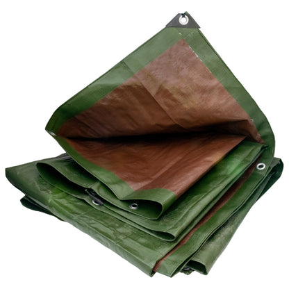 200gsm Green/Brown L-Grade Tarpaulin – 8m × 12m