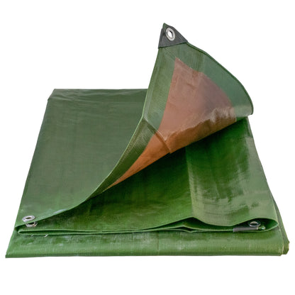 200gsm Green/Brown L-Grade Tarpaulin – 8m × 12m