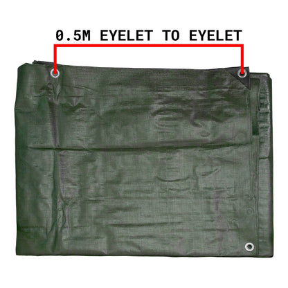 200gsm Green/Brown L-Grade Tarpaulin – 8m × 12m