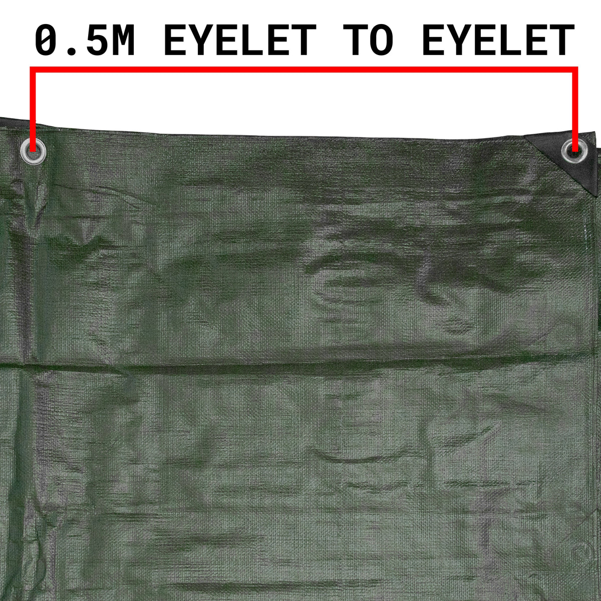 200gsm Green/Brown L-Grade Tarpaulin – 8m × 12m