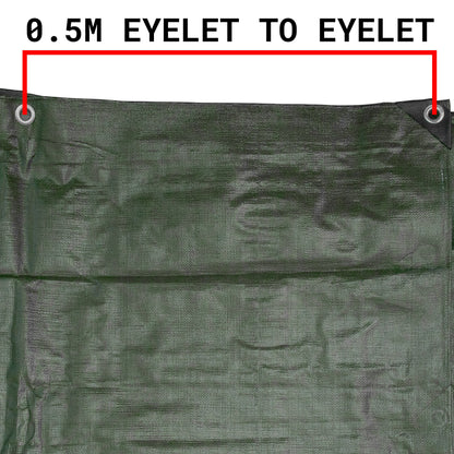 200gsm Green/Brown L-Grade Tarpaulin – 8m × 12m