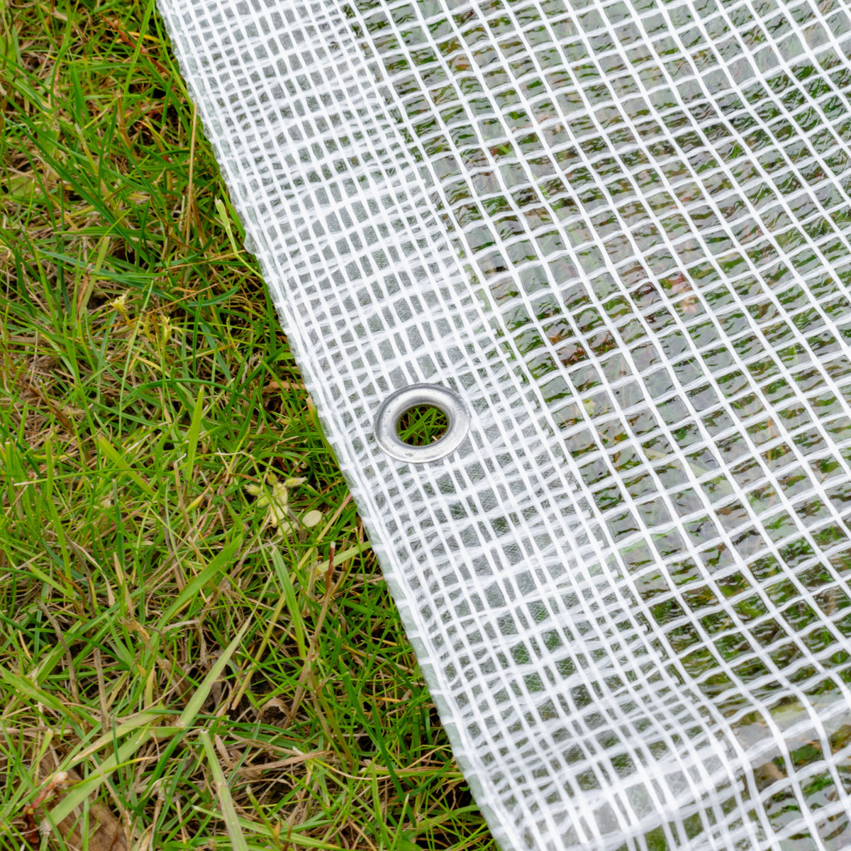 Clear Reinforced Tarpaulin – 0.65 ×0.65m, 300gsm