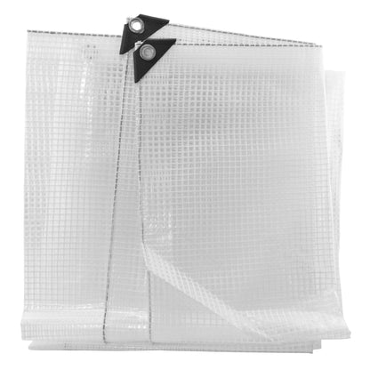 Clear Reinforced Tarpaulin – 0.65 ×0.65m, 300gsm