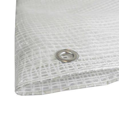 Clear Reinforced Tarpaulin – 0.65 ×0.65m, 300gsm