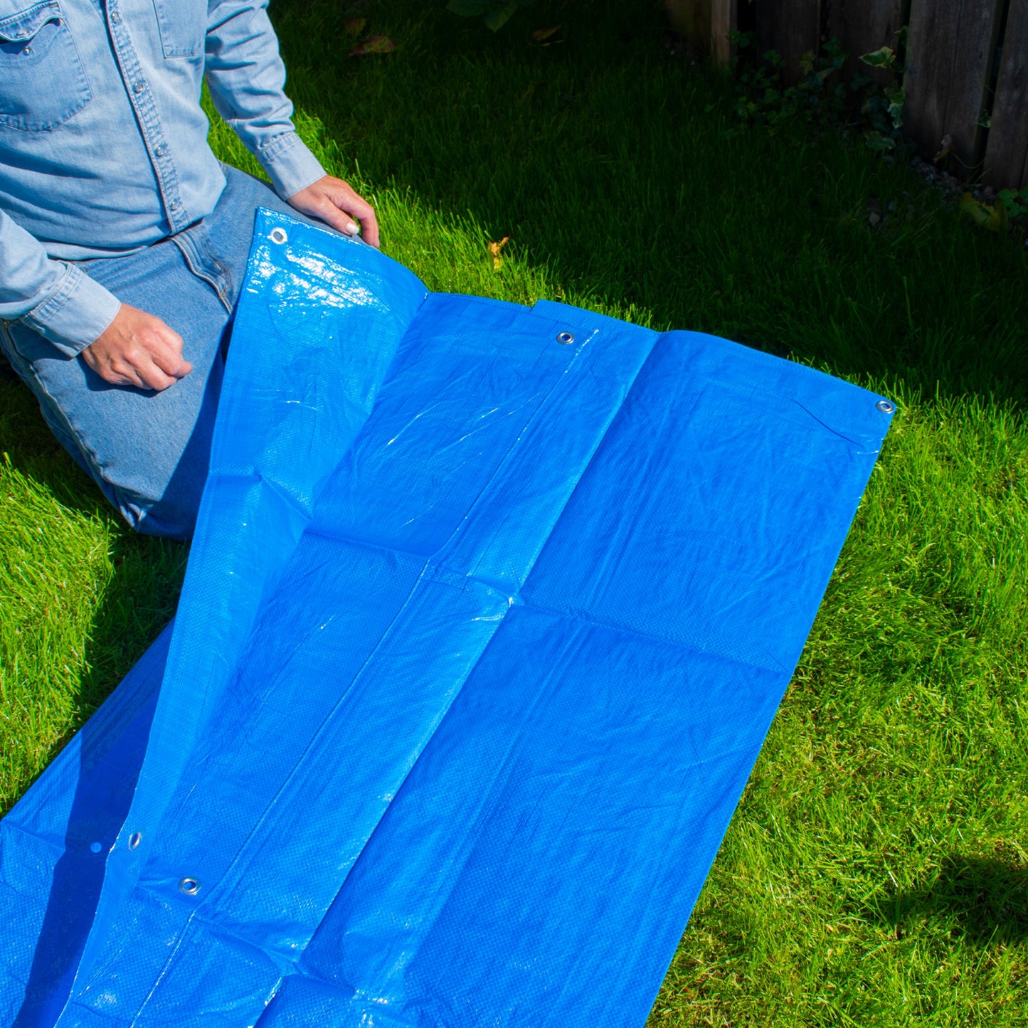 Blue 50gsm Tarpaulin 3m x 5m